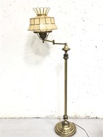 Vintage floor lamp w/ mother of pearl shade