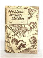 Vintage 1972 Michigan Wildlife Sketch book
