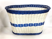 Vintage Japanese woven plastic bicycle basket