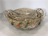 New old stock burlap lined baskets