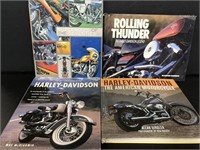4 hardcover Harley Davidson bike books 92-04