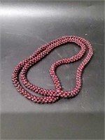 Vintage Handmade Garnet Necklace