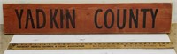 Yadkin County Wooden Sign