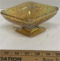 Carnival Glass Marigold Diamond Shaped Pedestal