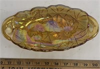 Vintage Indiana Glass Oval Pickle Condiment Dish