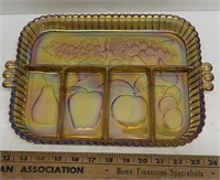 Vintage Iridescent Fruit Themed Amber Depression