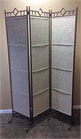 WICKER & WROUGHT IRON ROOM DIVIDER