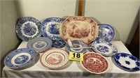 Various Flo Blue & other Plates