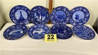 Blue Plates With American History Images