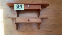 One drawer wall shelves