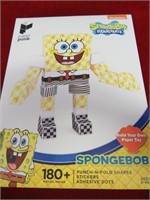 Spongebob Punch and Fold Shapes and Stickers NIB