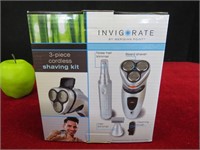 3Pc. Cordless Shaving Kit by Invigorate