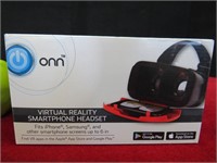 ONN Virtual Reality Smart Phone Headset- Red