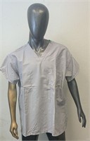 (1)  Nurse Scrub Top V-Neck Short Sleeve
