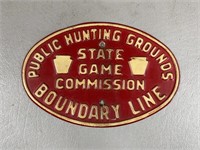 Vintage Public Hunting Grounds Metal Sign