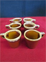 Set of 6 Hull Stoneware Coffee Cups