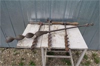 4 ANTIQUE AUGER BITS