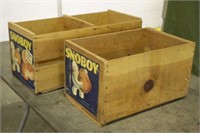 (2) Vintage Wooden Fruit Crates