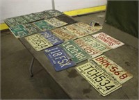 Assorted Vintage License Plates