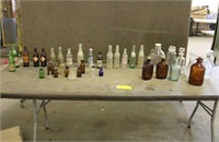 Assorted Vintage Glassware Including Soda Bottles,