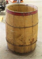 Wooden Barrel, Approx 18"x12"