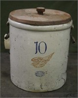 Red Wing No. 10 Crock w/Lid, Approx 15"x16-1/2"