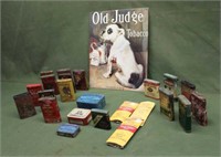 Vintage Old Judge Tobacco Sign & Box Assorted