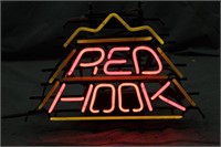 Red Hook Neon Sign, Works, Approx 20"x18"