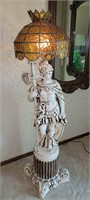 Vintage 60" Roman Soldier Plaster Lamp