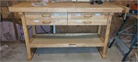60" 4 Drawer Hardwood Workbench