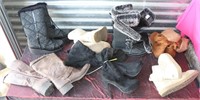 7 Pairs Women's 9: Boots, Uggs, Khombu, Etc.