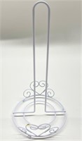 Paper Towel Holder - Heart - White