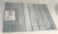 Mint Bath Mat Yarn Dyed Ombre Stripe 17" x 24"