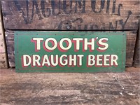 Original Timber Tooth's Draught Beers Sign