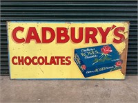 Original Vintage Wooden Cadbury Chocolates Sign