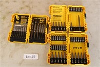 (3) DeWalt Drill Bit sets/ driver sets