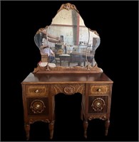 Ornate Vanity w/ Mirror