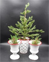 Metal Candle Pedestals & Bases w/ Foliage #3