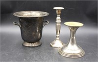 Silver Plated Urn & Pedestals