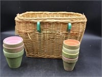 Basket & Colorful Pots
