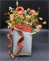 Wall Tin w/ Floral Decor