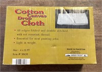 NOS cotton canvas 4x12 drop cloth