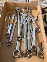 Flat of large Craftsman wrenches