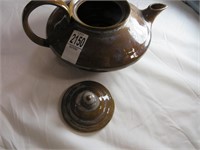Short Brown Ceramic Tea Pot