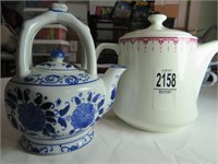Narumi Purple Tea Pot & Blue Floral China Tea Pot