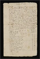 Colonial America, Manuscript Letter 1698