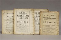 Lot of 4 17th century Sermons