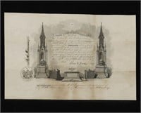 Masonry, Engraved Document, 1857