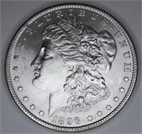 1896 P Crisp Morgan Silver Dollar