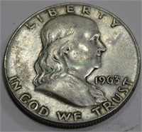 1963 d Franklin Half Dollar
